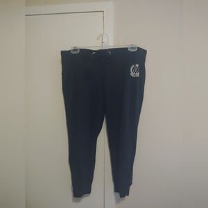 Black Drawstring Capri Joggers